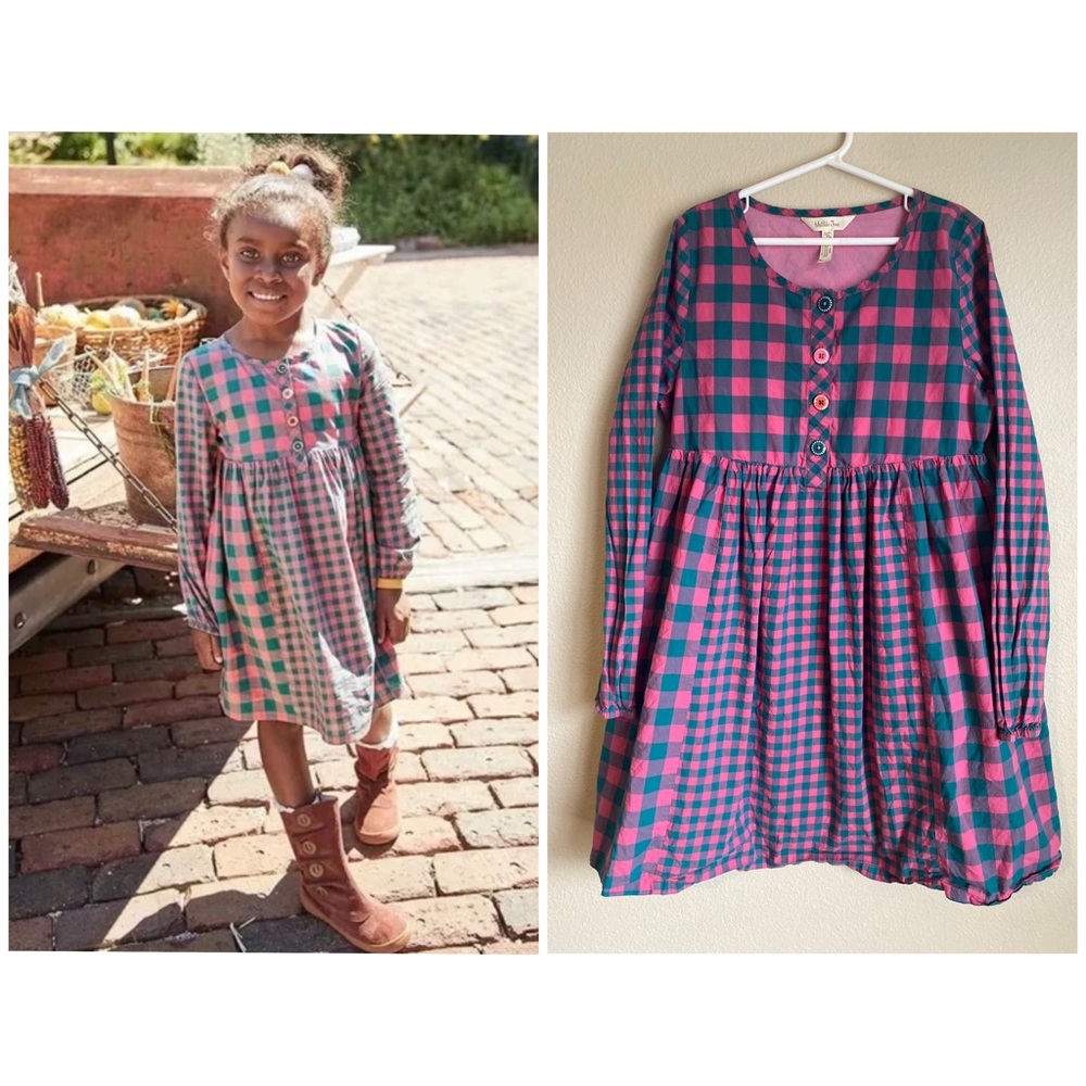 Matilda Jane Girls Size 14 Plaid to See You Dress Moments with You Collection